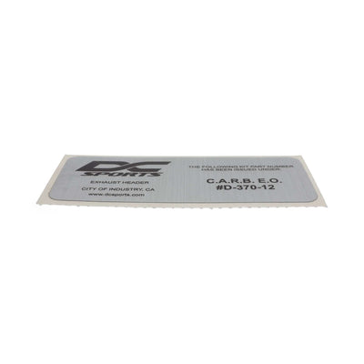 DC Sports DC Sports CARB Sticker D-370-12 (For Headers)