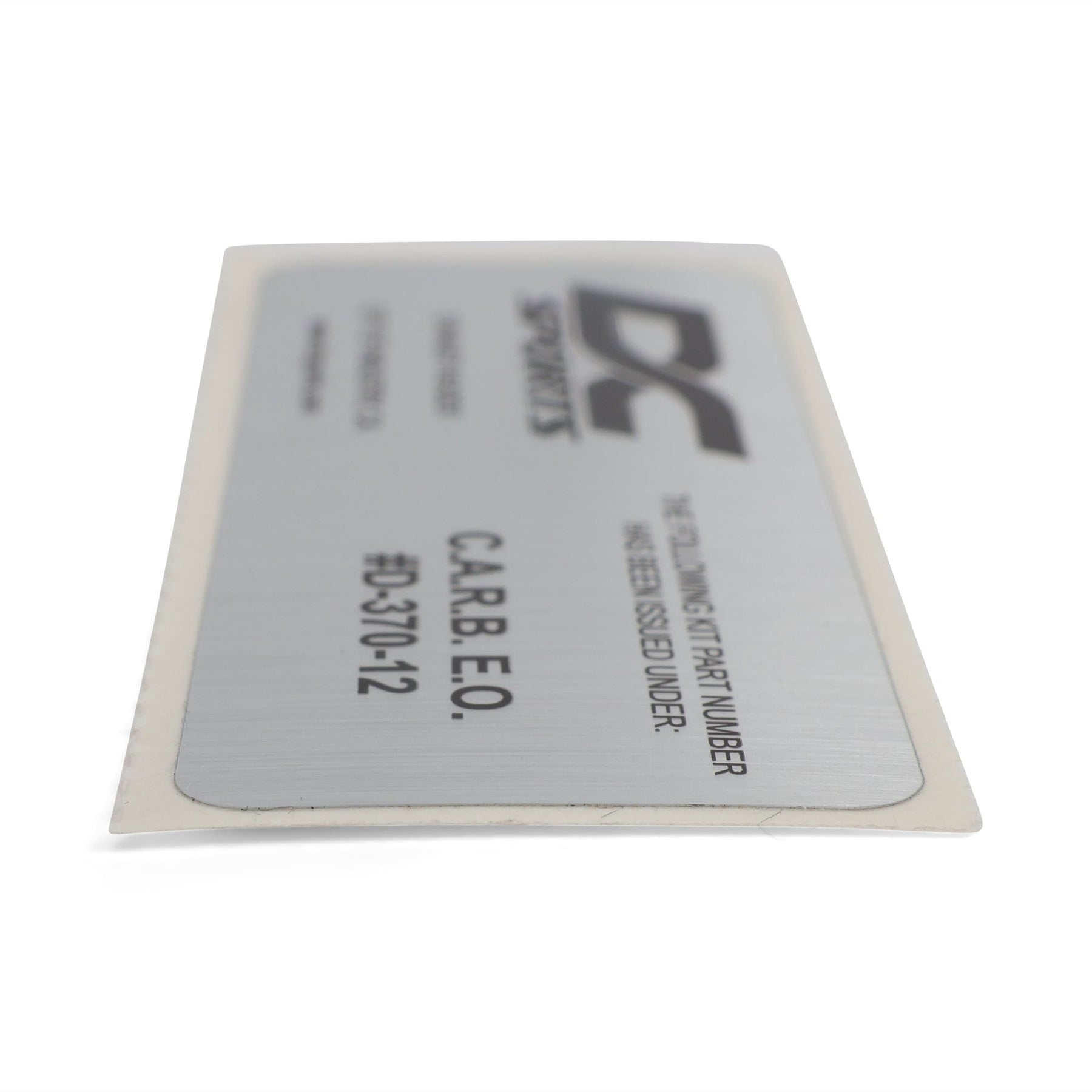 DC Sports CARB Sticker D-370-12 (For Headers)