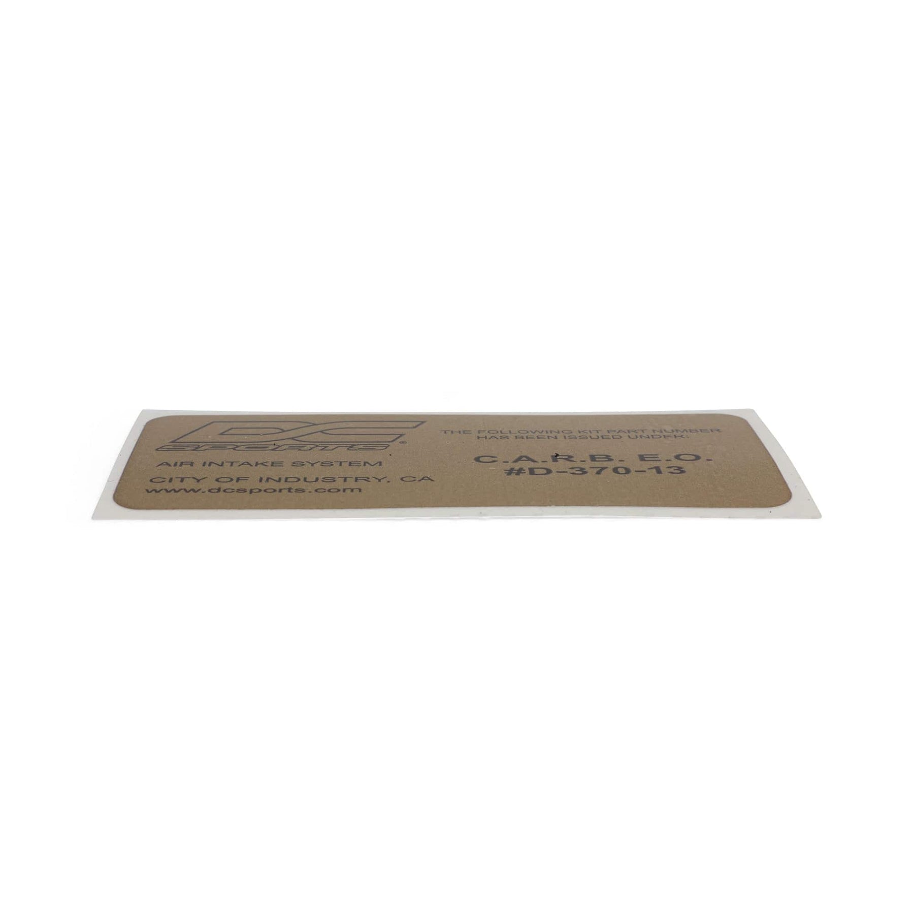 DC Sports CARB Sticker D-370-13 (For Intakes)