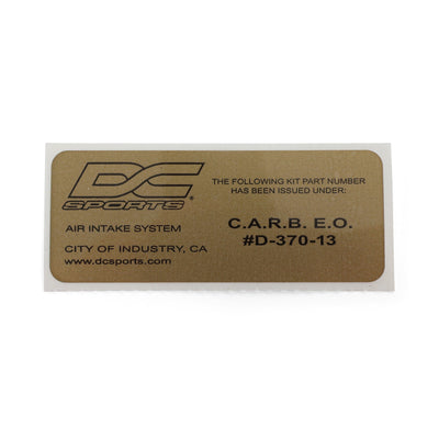 DC Sports DC Sports CARB Sticker D-370-13 (For Intakes)