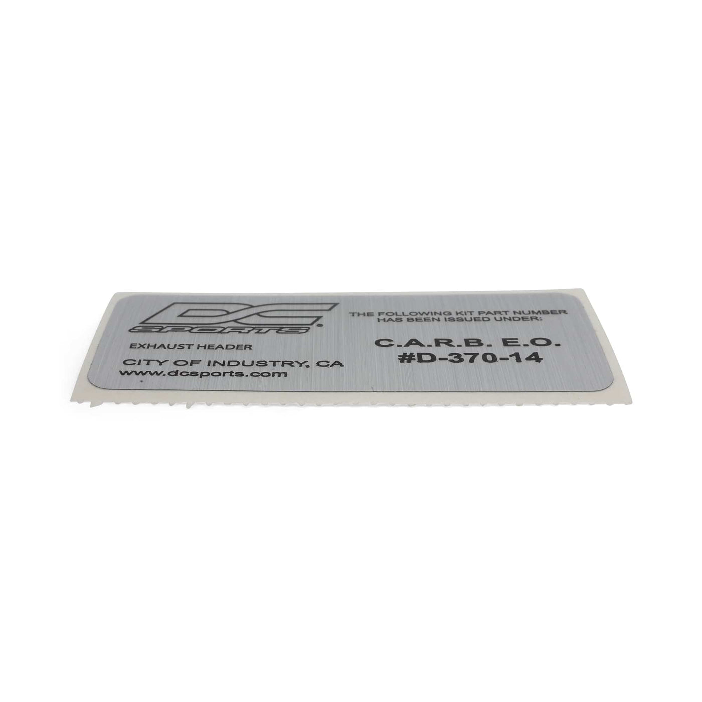 DC Sports CARB Sticker D-370-14 (For Headers)