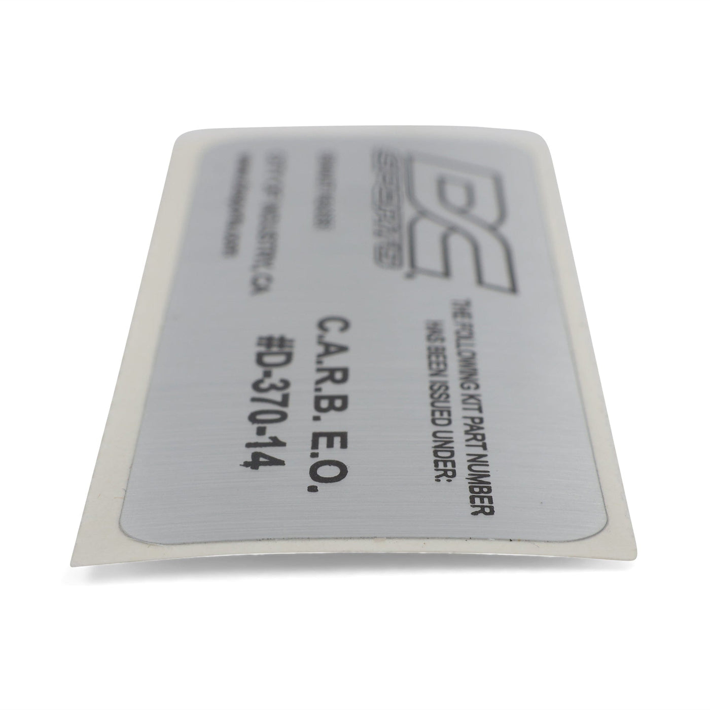 DC Sports CARB Sticker D-370-14 (For Headers)