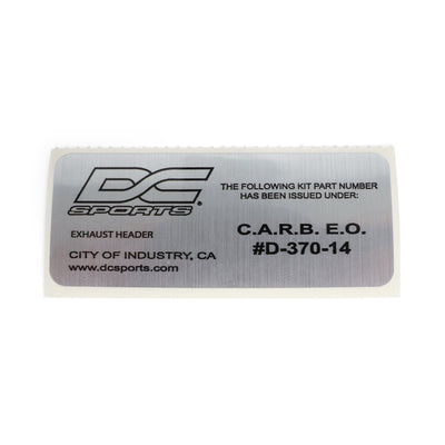 DC Sports DC Sports CARB Sticker D-370-14 (For Headers)