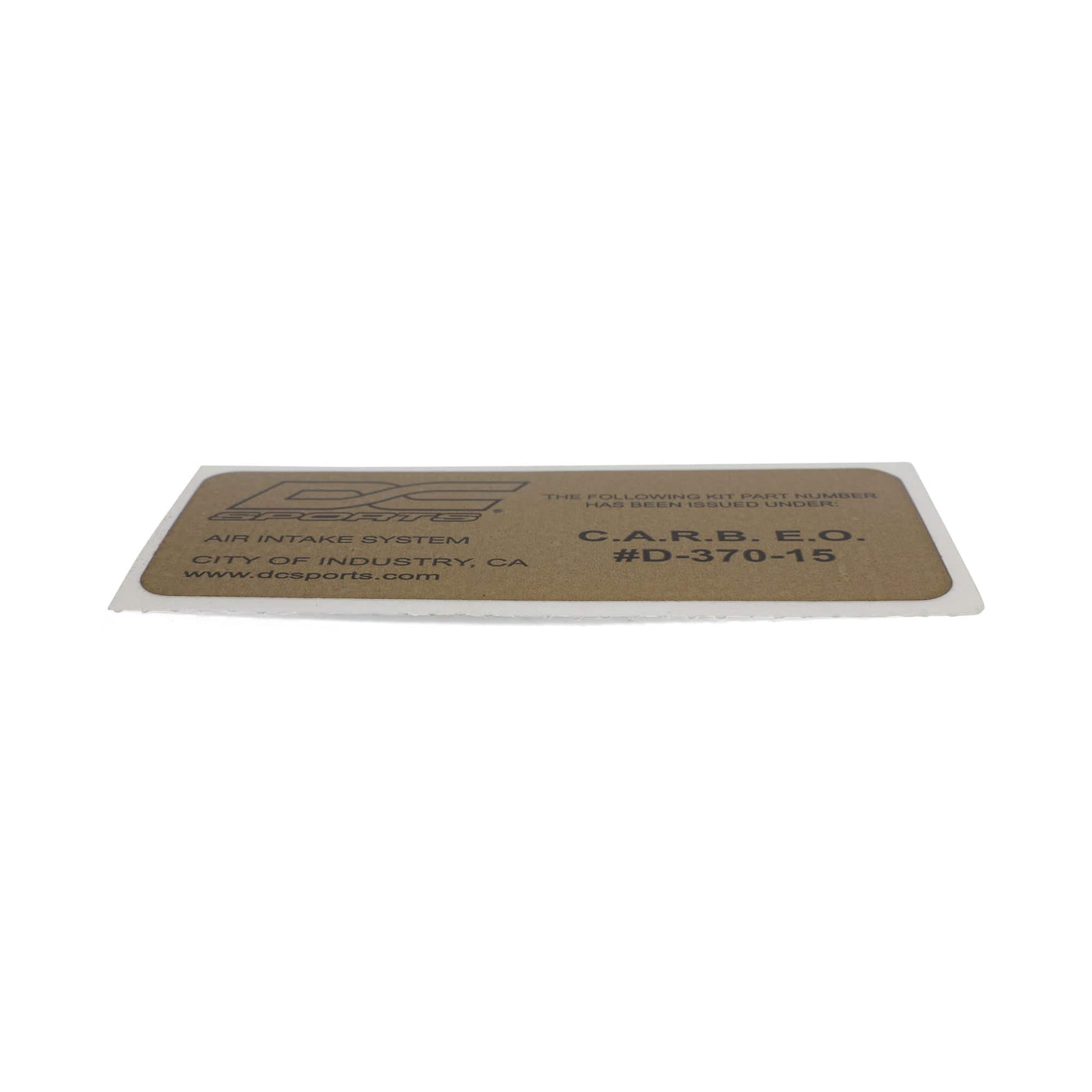 DC Sports CARB Sticker D-370-15 (For Intakes)