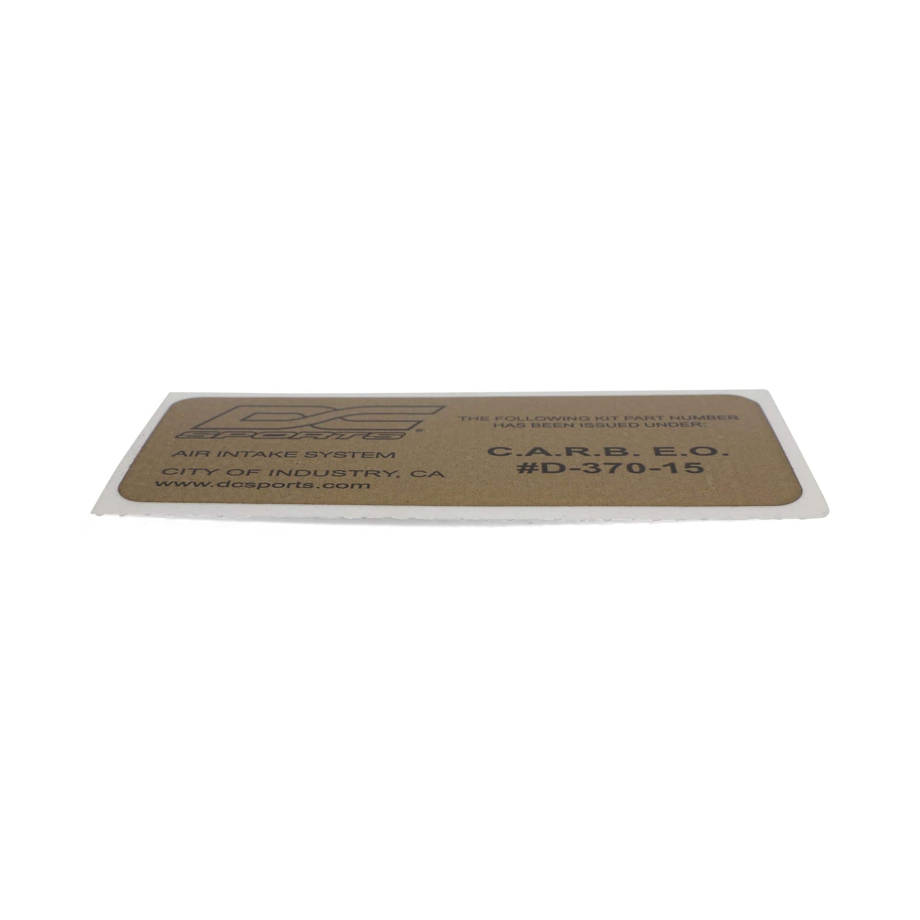 DC Sports CARB Sticker D-370-15 (For Intakes)
