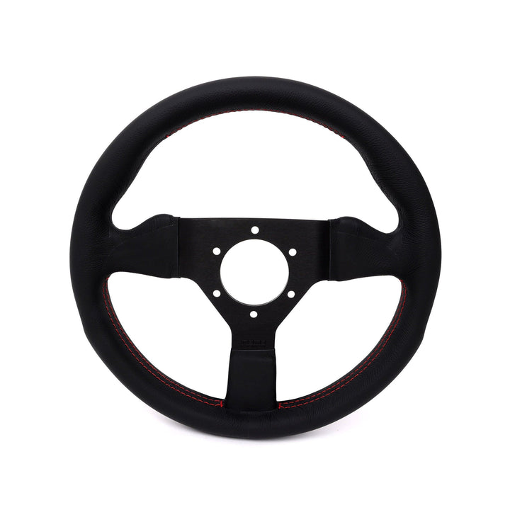 Momo Montecarlo Leather Steering Wheel 320 mm - Black/Red Stitch