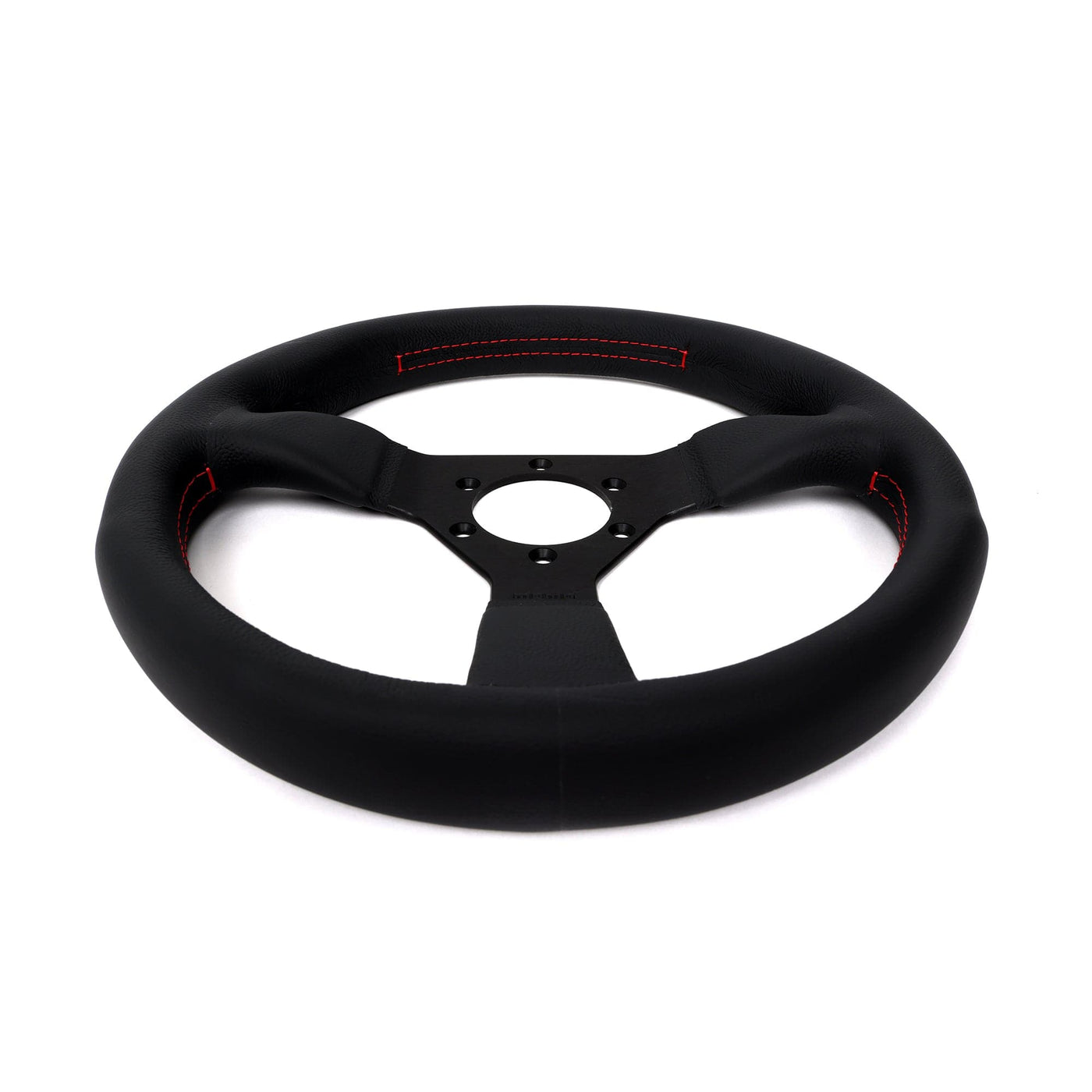 Momo Motorsports Momo Montecarlo Leather Steering Wheel 320 mm - Black/Red Stitch/Black Spokes